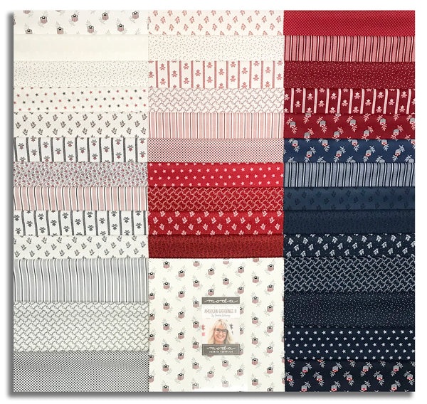 Moda Pre-Cut 42 Piece 10" Square Layer Cake - American Gatherings III