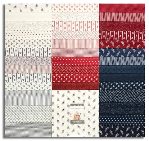 Moda Pre-Cut 42 Piece 10" Square Layer Cake - American Gatherings III