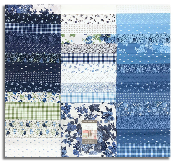 Moda Pre-Cut 42 Piece 10" Square Layer Cake - Blueprint