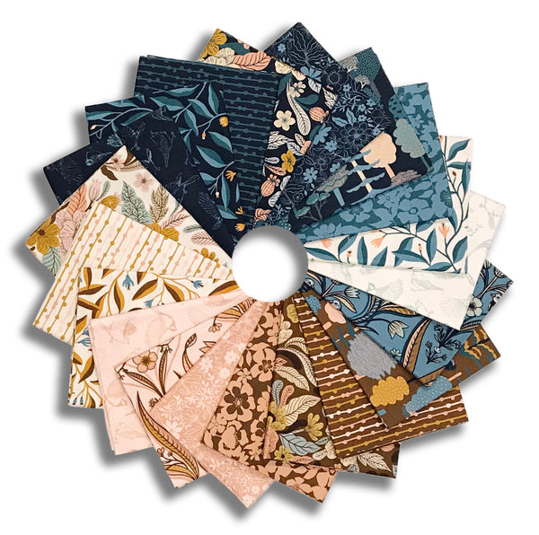 Moda Pre-Cut 20 Piece Fat Quarter Bundle - Feather & Forest Bloom