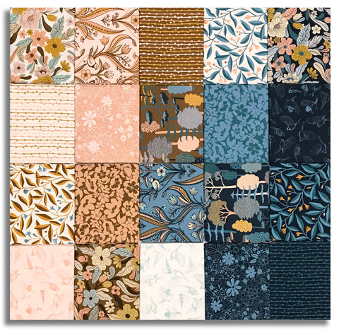 Moda Pre-Cut 20 Piece Fat Quarter Bundle - Feather & Forest Bloom