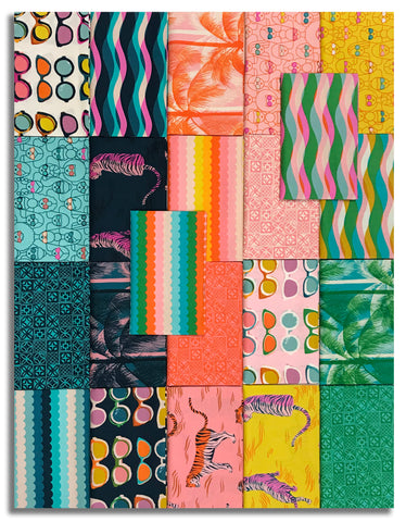 Moda Ruby Star Society Pre-Cut 22 Piece Fat Quarter Bundle - Poolside Too