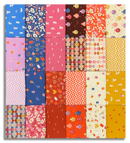 Moda Ruby Star Society Pre-Cut 24 Piece Fat Quarter Bundle - Persimmon