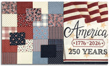 Moda Pre-Cut 24 Piece Fat Quarter Bundle With 24" PANEL - America 250 Years