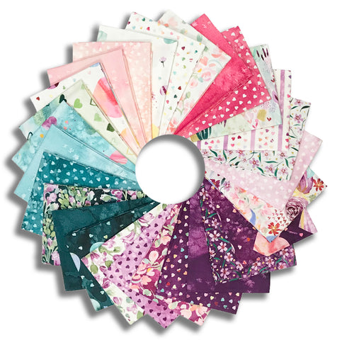 Moda Pre-Cut 27 Piece Fat Quarter Bundle - Fleur The Love