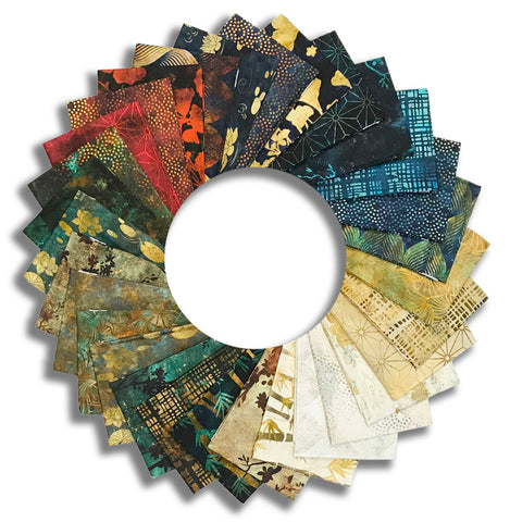 Moda Pre-Cut 30 Piece Fat Quarter Bundle - Tranquil Patina
