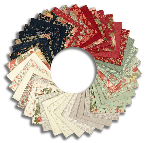 Moda 3 Sisters Pre-Cut 40 Piece Fat Quarter Bundle - Ambiance