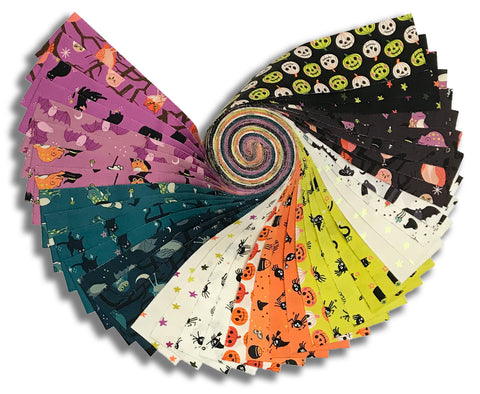 Moda Ruby Star Society Pre-Cut 40 Piece 2 1/2" Strips Jelly Roll - Freaky Familiars