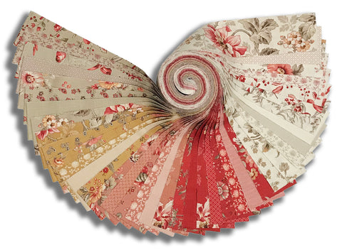 Moda - French General Pre-Cut 40 Piece 2 1/2" Strips Jelly Roll - Joie De Vivre