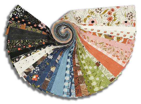 Moda Pre-Cut 40 Piece 2 1/2" Strips Jelly Roll - Night Owl