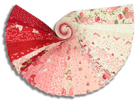 Moda Pre-Cut 40 Piece 2 1/2" Strips Jelly Roll - Je Taime