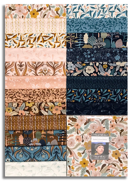 Moda Pre-Cut 42 Piece 10" Square Layer Cake - Feather & Forest Bloom
