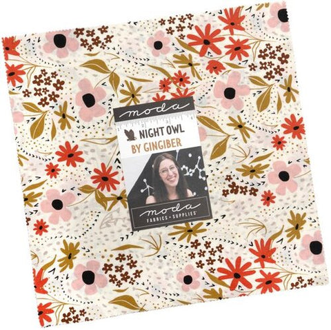 Moda Pre-Cut 42 Piece 10" Square Layer Cake - Night Owl