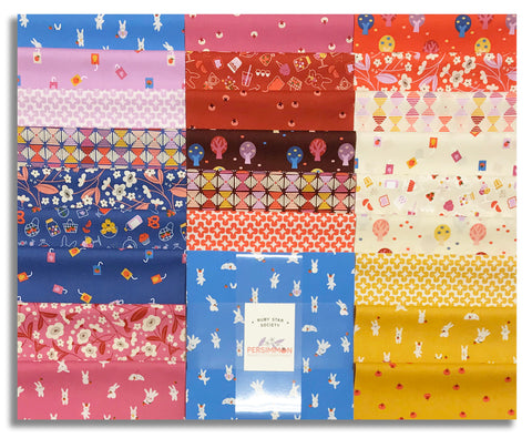 Moda Ruby Star Society Pre-Cut 42 Piece 10" Square Layer Cake - Persimmon