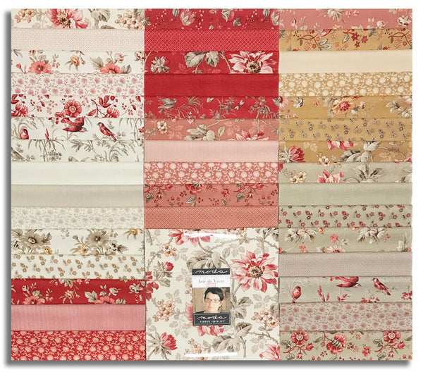 Moda - French General Pre-Cut 42 Piece 10" Square Layer Cake - Joie De Vivre
