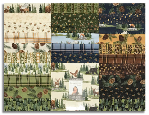 Moda Pre-Cut 42 Piece 10" Square Layer Cake - Northwoods Lodge