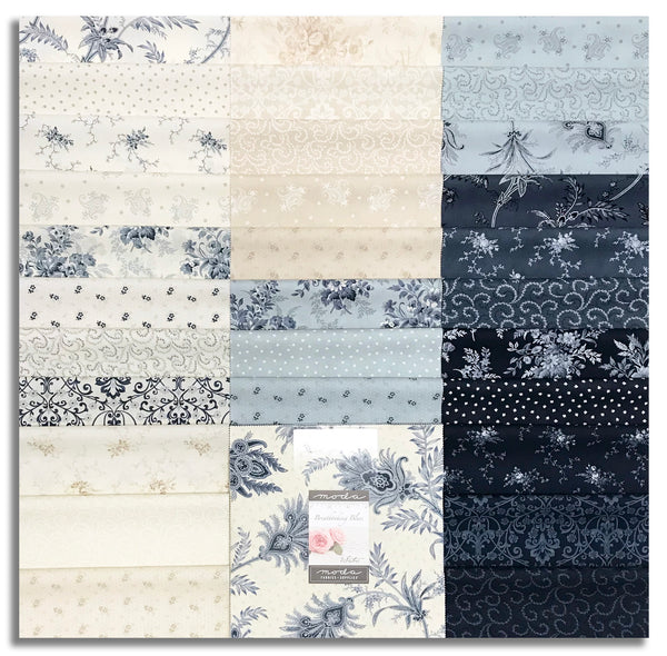 Moda Pre-Cut 42 Piece 10" Square Layer Cake - Breathtaking Blues