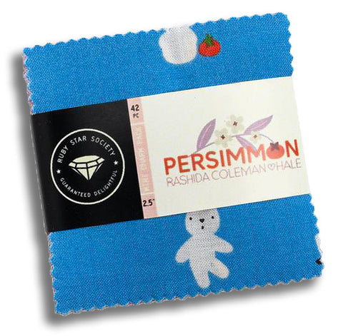 Moda Ruby Star Society Pre-Cut 42 Piece 2.5" Mini Charm Squares - Persimmon