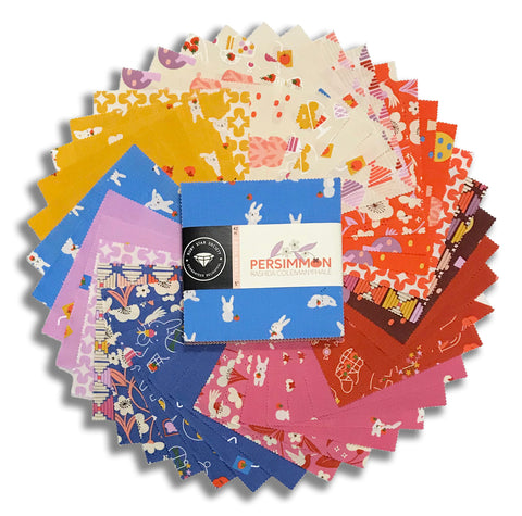 Moda Ruby Star Society Pre-Cut 42 Piece 5" Charm Squares - Persimmon