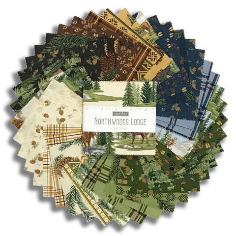 Moda Pre-Cut 42 Piece 5" Charm Squares - Northwoods Lodge