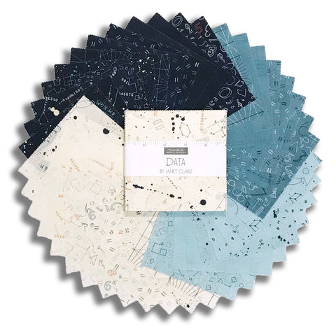 Moda Pre-Cut 42 Piece 5" Charm Squares - Data