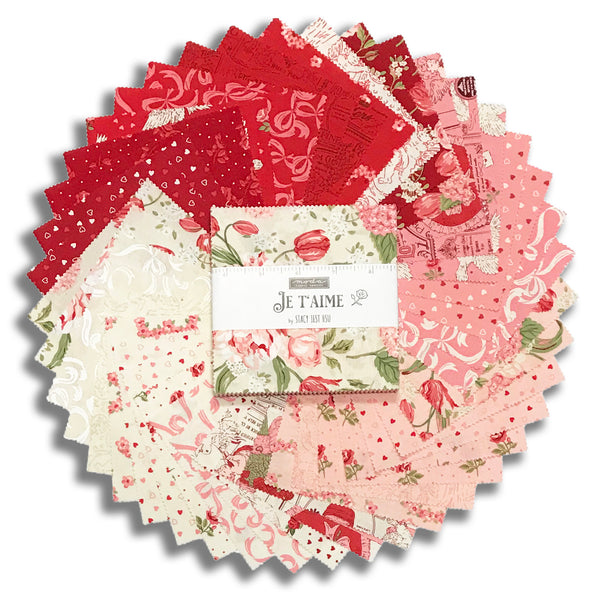 Moda Pre-Cut 42 Piece 5" Charm Squares - Je Taime