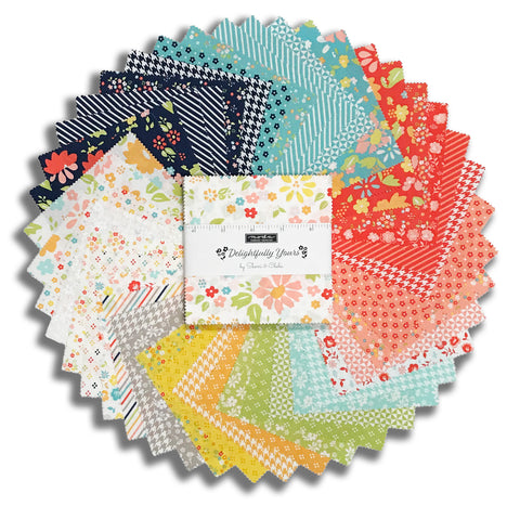 Moda Pre-Cut 42 Piece 5" Charm Squares - Delightfully Yours