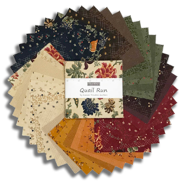 Moda Kansas Troubles Pre-Cut 42 Piece 5" Charm Squares - Quail Run