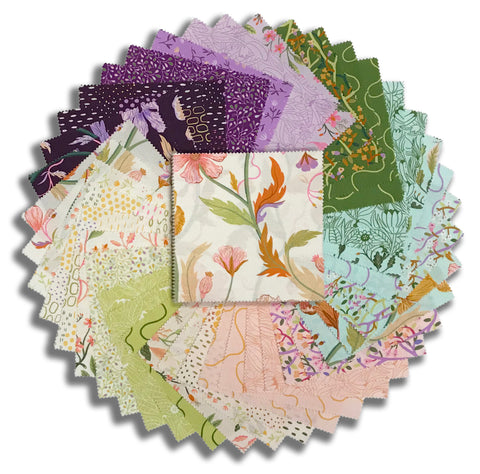 Moda Pre-Cut 42 Piece 5" Charm Squares - Floral Fondant