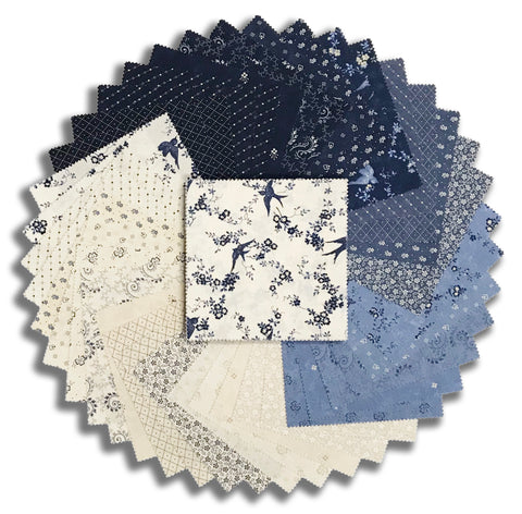 Moda Kansas Troubles Pre-Cut 42 Piece 5" Charm Squares - Bluebird's Nest