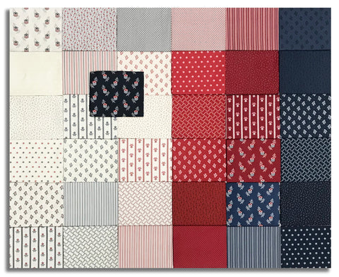 Moda Pre-Cut 37 Piece Fat Quarter Bundle - American Gatherings III