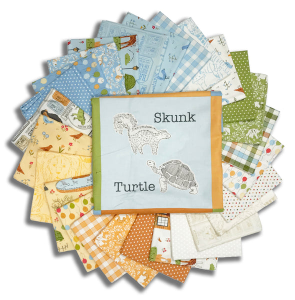 Moda Pre-Cut 27 Piece Fat Quarter Bundle With 36" PANEL - Animal Park Fun