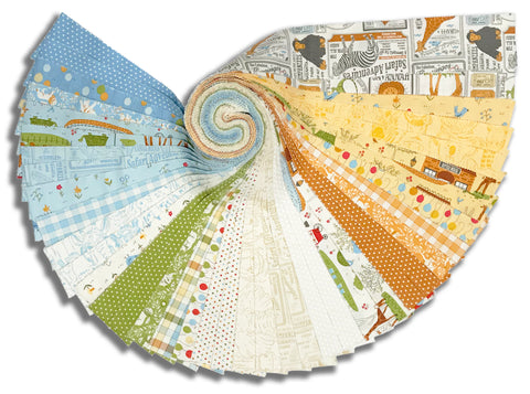 Moda Pre-Cut 40 Piece 2 1/2" Strips Jelly Roll - Animal Park Fun