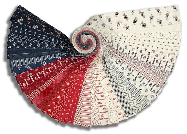 Moda Pre-Cut 40 Piece 2 1/2" Strips Jelly Roll - American Gatherings III