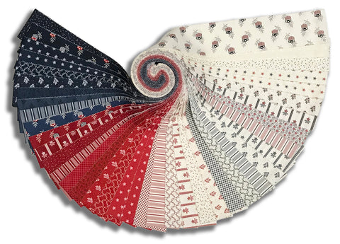 Moda Pre-Cut 40 Piece 2 1/2" Strips Jelly Roll - American Gatherings III