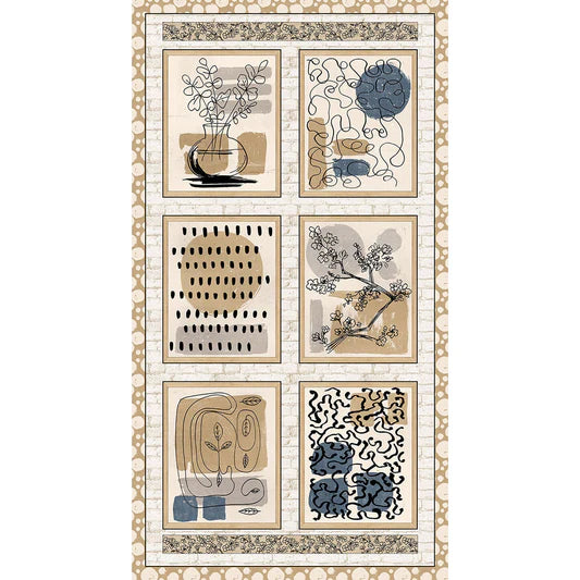Blank Quilting Modern Abstraction 2913P 30 Tan Abstract 24" PANEL By The PANEL (Not Stricty By The Yard)