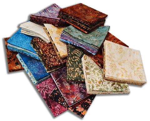 *Mystery Fat Quarter Mix Up - Print - 12 Pre-Cut Fat Quarters - All Batiks !!!