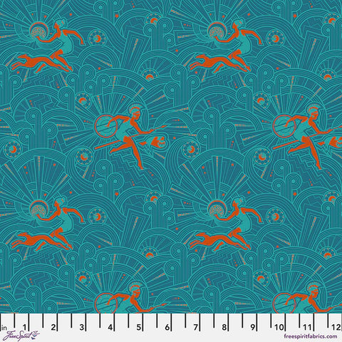 Free Spirit Mythical PWST021 XDark Teal Powerhouse By The Yard