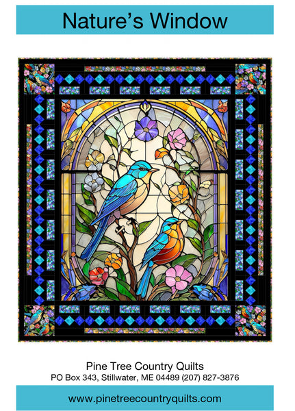Quilt Window Tree NATURE'S WINDOW - Pine Tree Country Quilts Pattern - DIGITAL DOWNLOAD ...