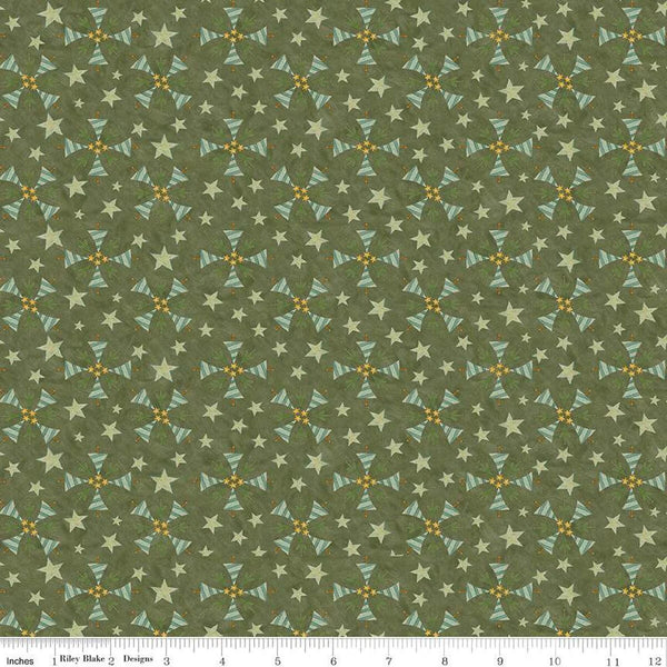 Riley Blake Naughty or Nice C16264 Green Trees By The Yard
