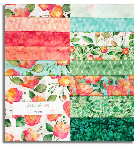 Northcott Pre-Cut 42 Piece 10" Layer Cake Tiles TVERAN42 10 - Veranda