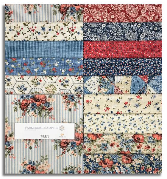 Northcott Pre-Cut 42 Piece 10" Layer Cake Tiles TFARM42 10 - Farmhouse Sampler