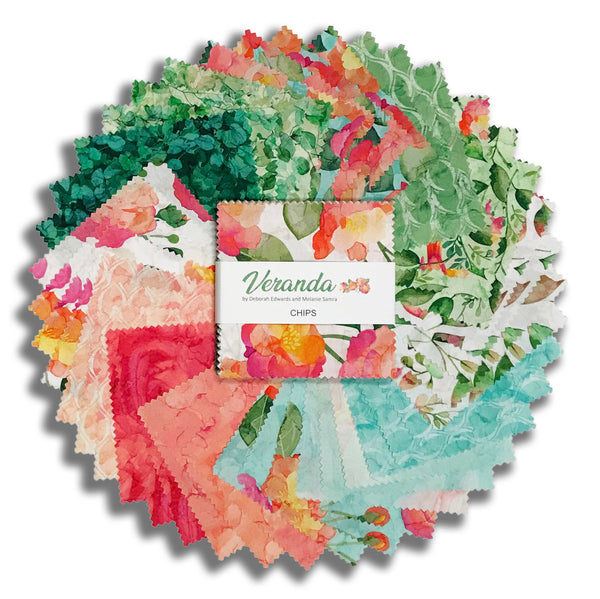 Northcott Pre-Cuts 42 Piece 5" Charm Chips - CVERAN42 10 - Veranda