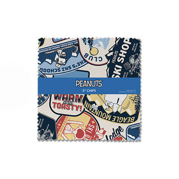 Northcott Pre-Cut 42 Piece 5" Charm Chips - C2PEANUTS42 10 - Frosty Friends