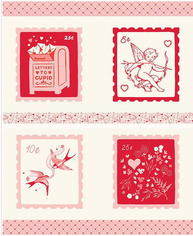 Riley Blake Letters To Cupid PD16987 Pillow Panel 35" PANEL By The PANEL (Not Strictly By The Yard)