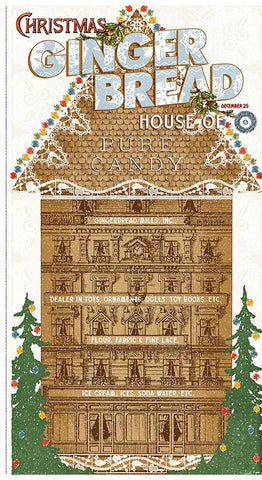 Riley Blake Gingerbread P17840 Gingerbread House 23" PANEL By The PANEL (Not Strictly By The Yard)