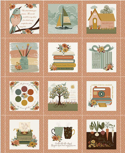 Riley Blake Worth Repeating P18267 Multi 35" PANEL By The PANEL (Not Strictly By The Yard)