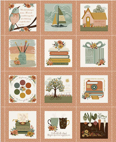Riley Blake Worth Repeating P18267 Multi 35" PANEL By The PANEL (Not Strictly By The Yard)