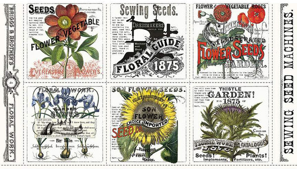 Riley Blake Sewing Seeds III PD15681 Garden Patch 24" PANEL By The PANEL (Not Strictly By The Yard)