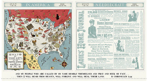 Riley Blake Sew America PD17342 Pillow 23" PANEL By The PANEL (Not Strictly By The Yard)